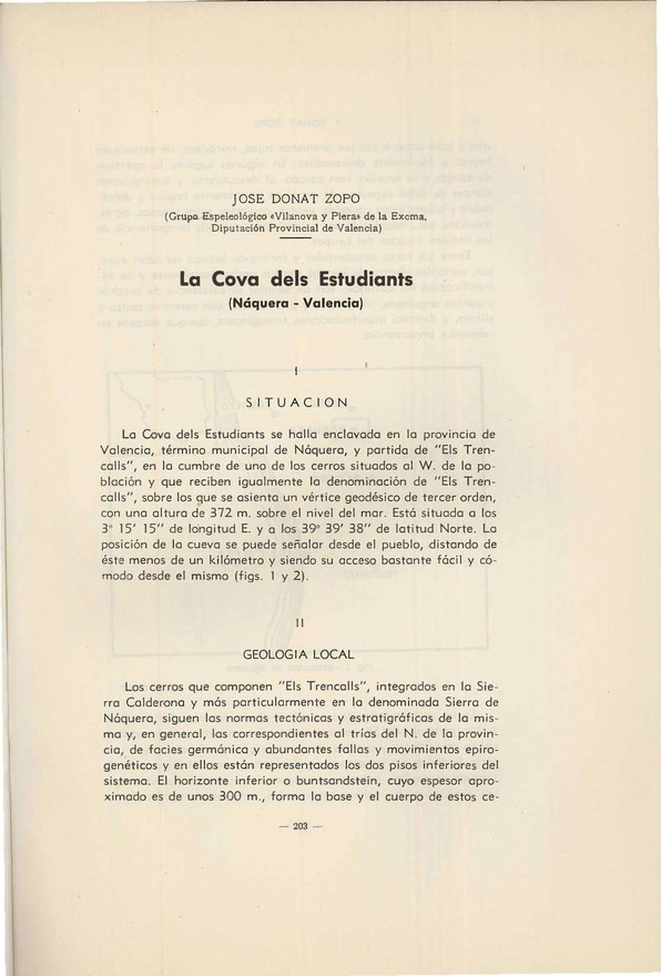 La Cova dels Estudiants (Náquera, Valencia)